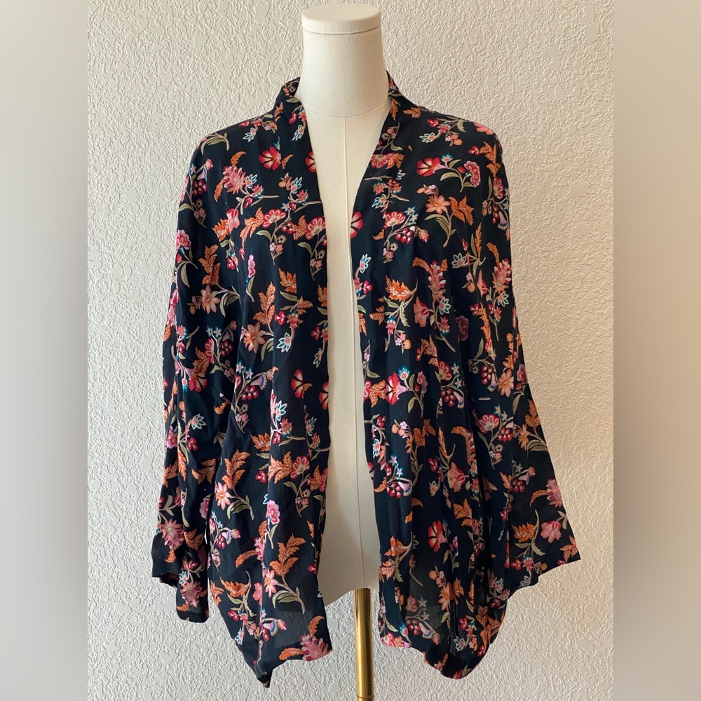 Loft kimono sleeve open front cardigan NWT size XS/S